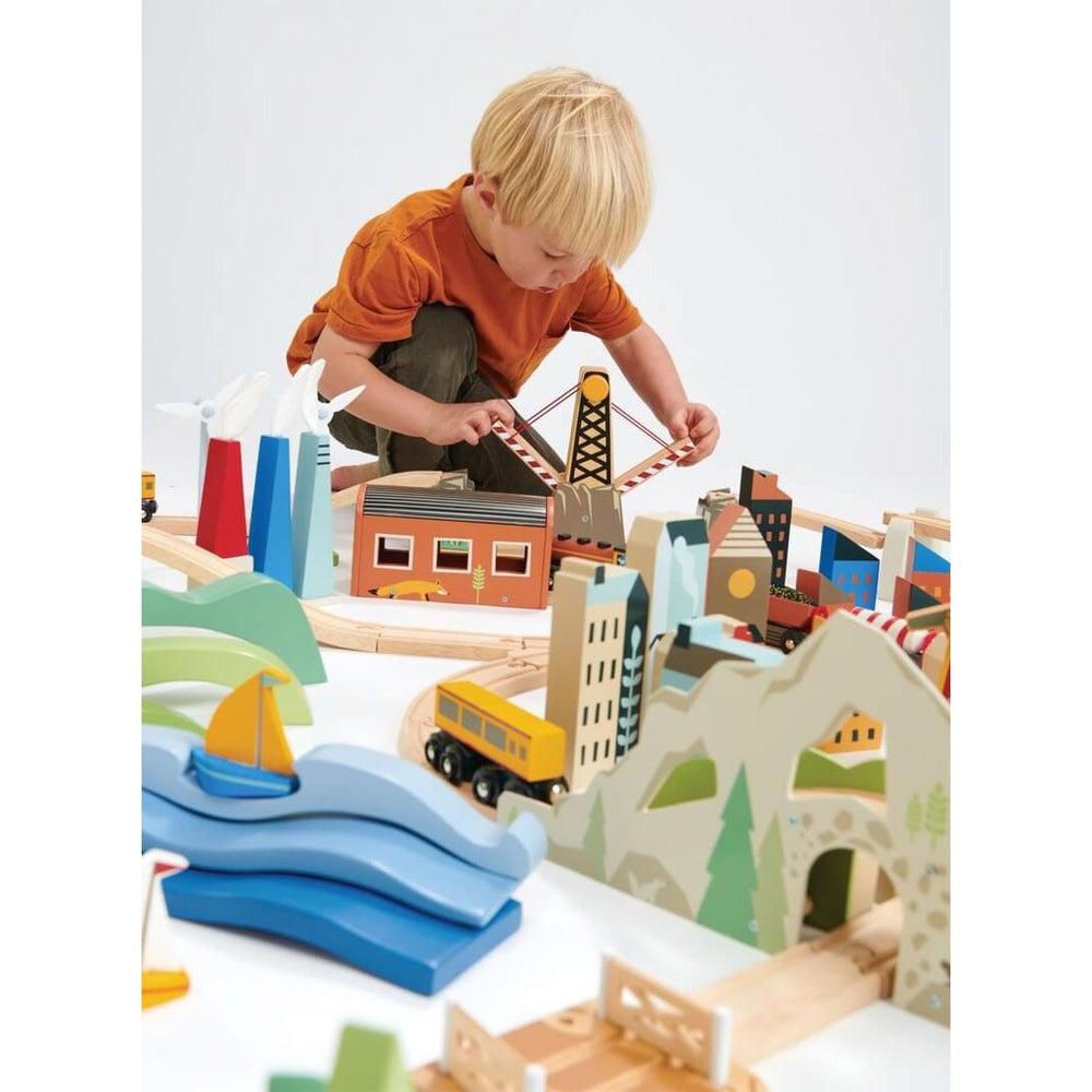Ensemble de train Mountain View (115 pcs)-Tender Leaf Toys-Boutique LeoLudo