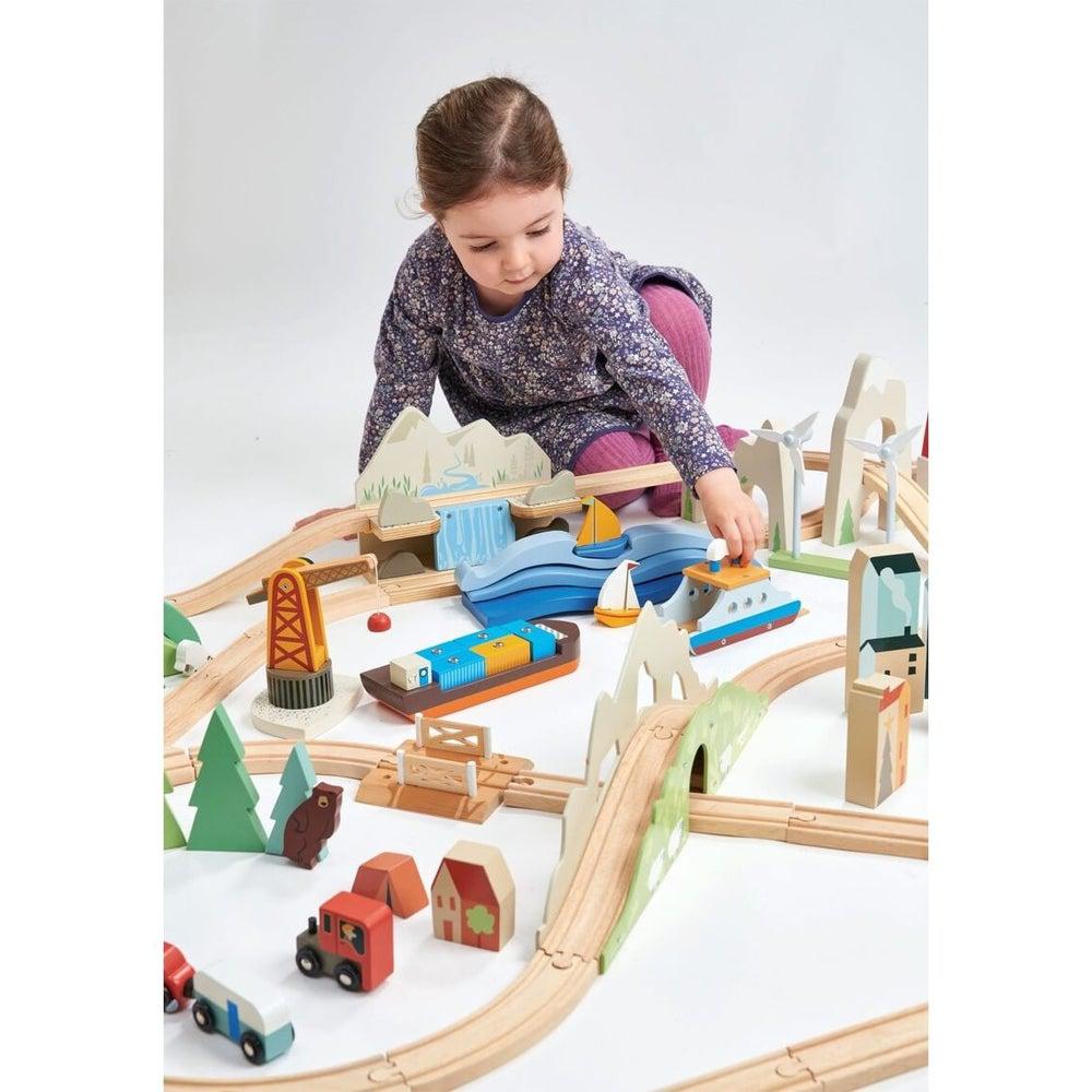 Ensemble de train Mountain View (115 pcs)-Tender Leaf Toys-Boutique LeoLudo