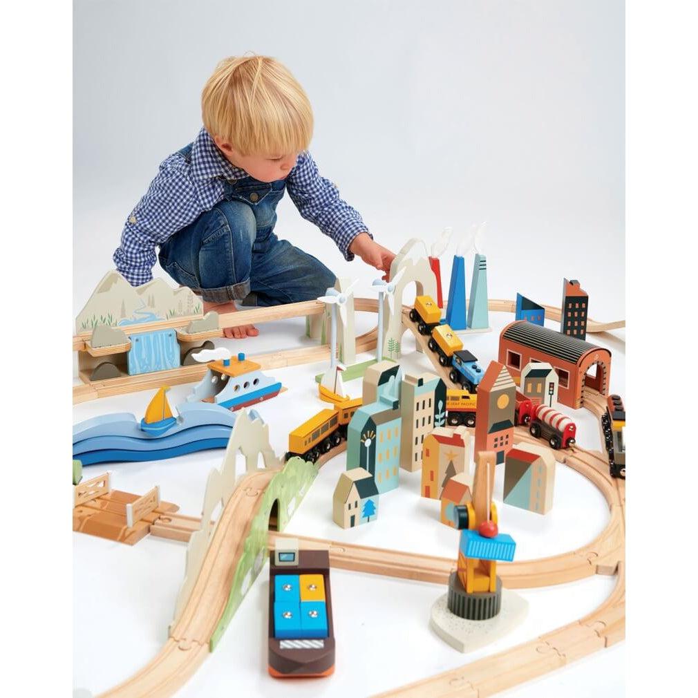 Ensemble de train Mountain View (115 pcs)-Tender Leaf Toys-Boutique LeoLudo
