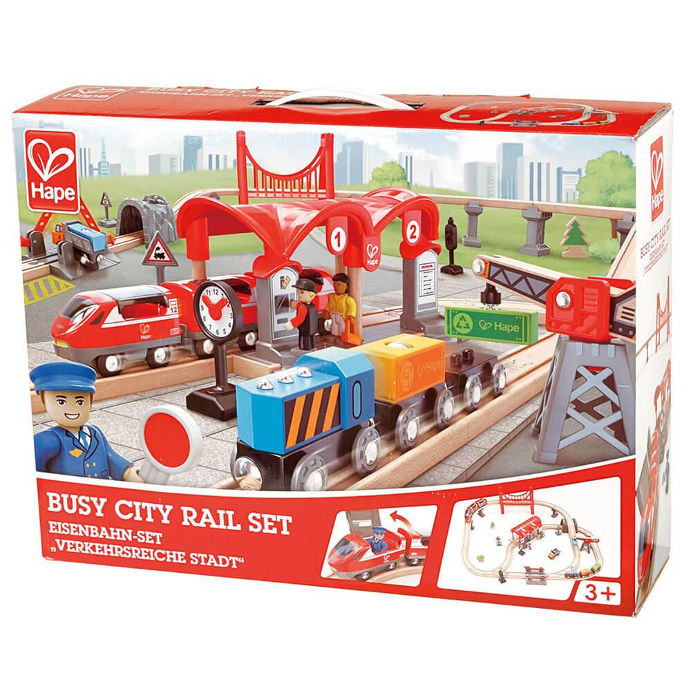 Ensemble de train urbain (51 pcs) - Ensembles de jeu - Boutique LeoLudo - Hape