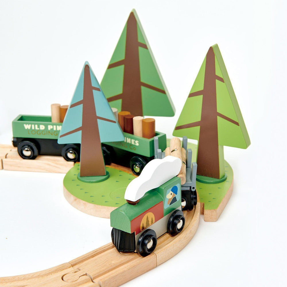 Ensemble de train Wild Pines (30 mcx.) de Tender Leaf Toys - Boutique LeoLudo