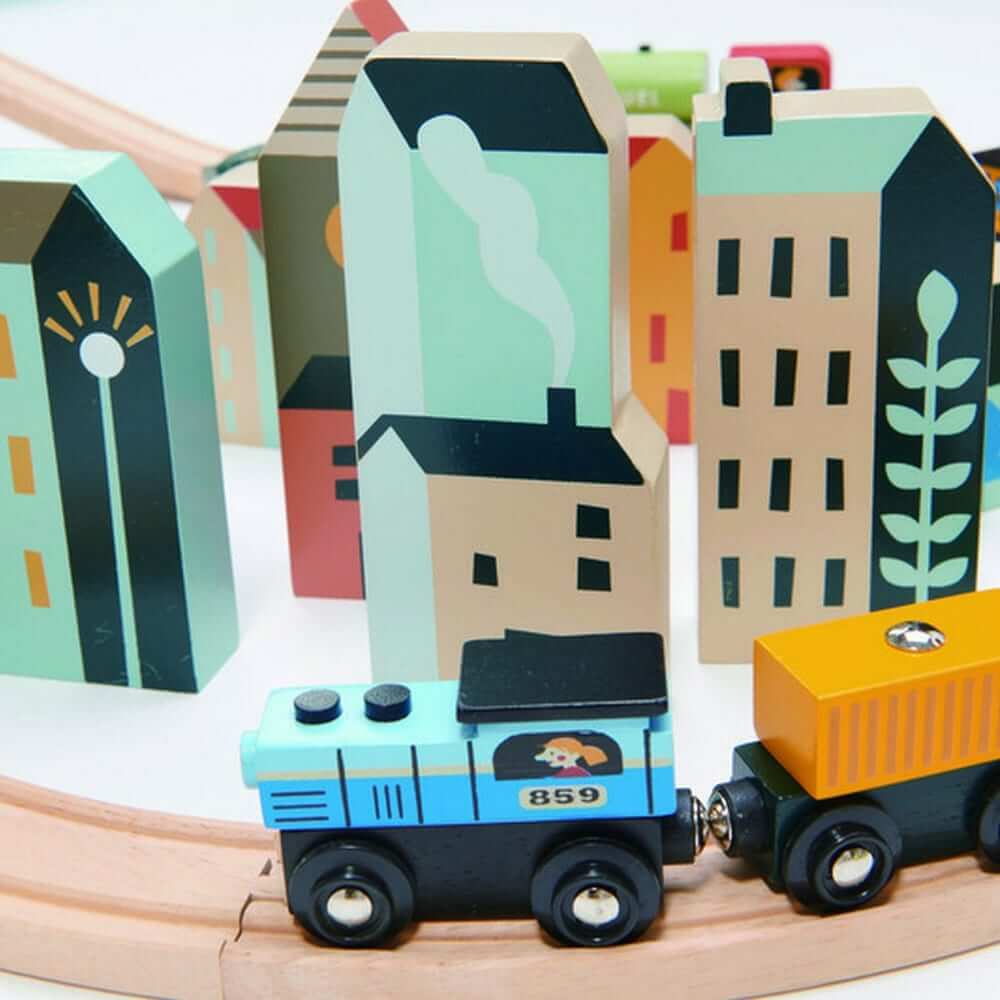 Ensemble de trains Mountain View (115 pcs) -Ensembles de jeu- Boutique LeoLudo-Tender Leaf Toys