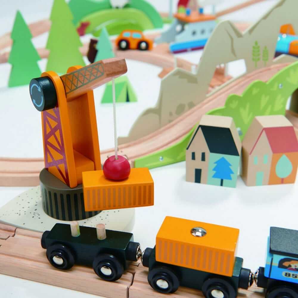 Ensemble de trains Mountain View (115 pcs)-Tender Leaf Toys-Boutique LeoLudo