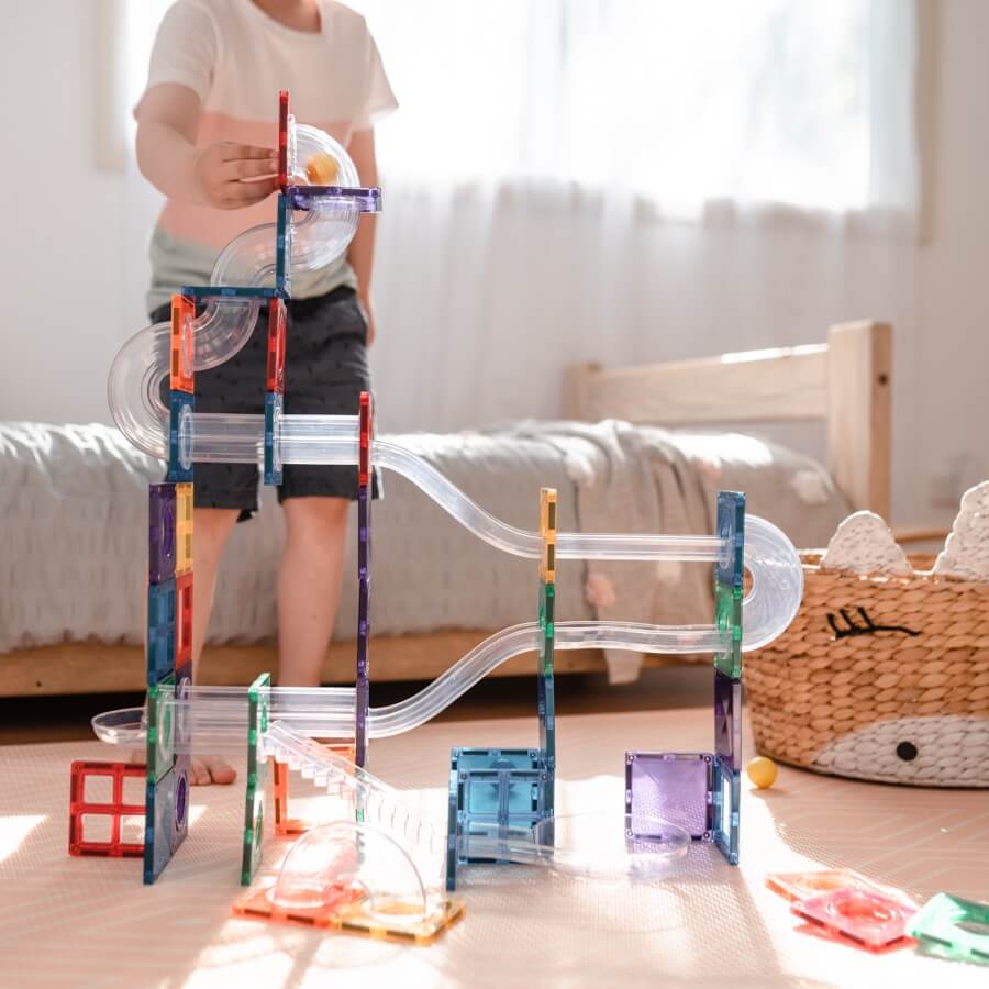 Ensemble parcours de balle Connetix (92 pcs) - Jeux de construction - Boutique LeoLudo - Connetix