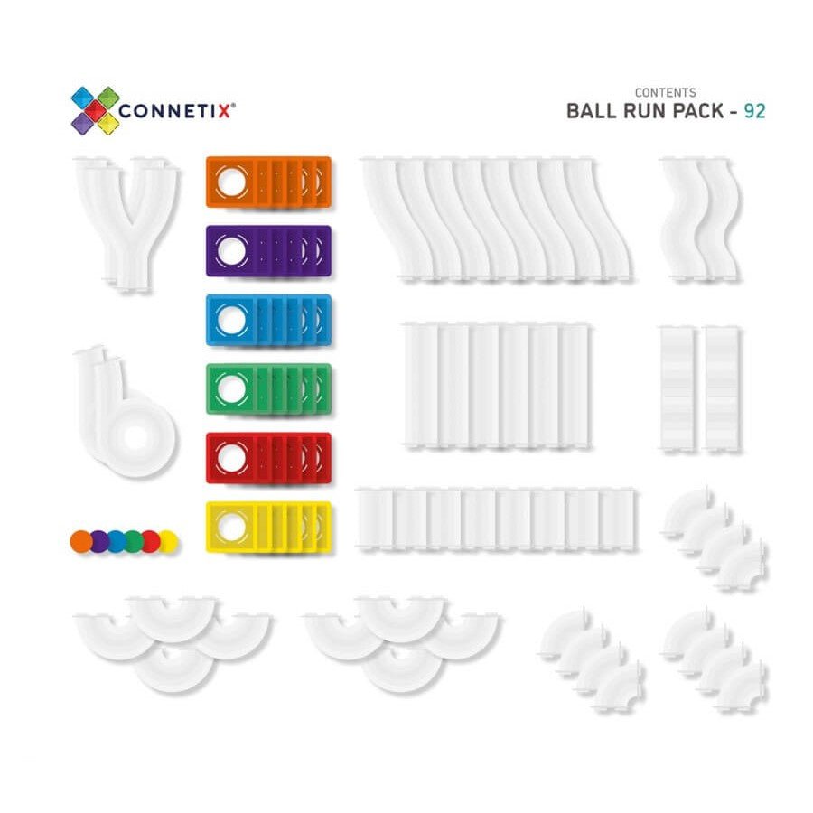 Ensemble parcours de balle Connetix (92 pcs) - Jeux de construction - Boutique LeoLudo - Connetix