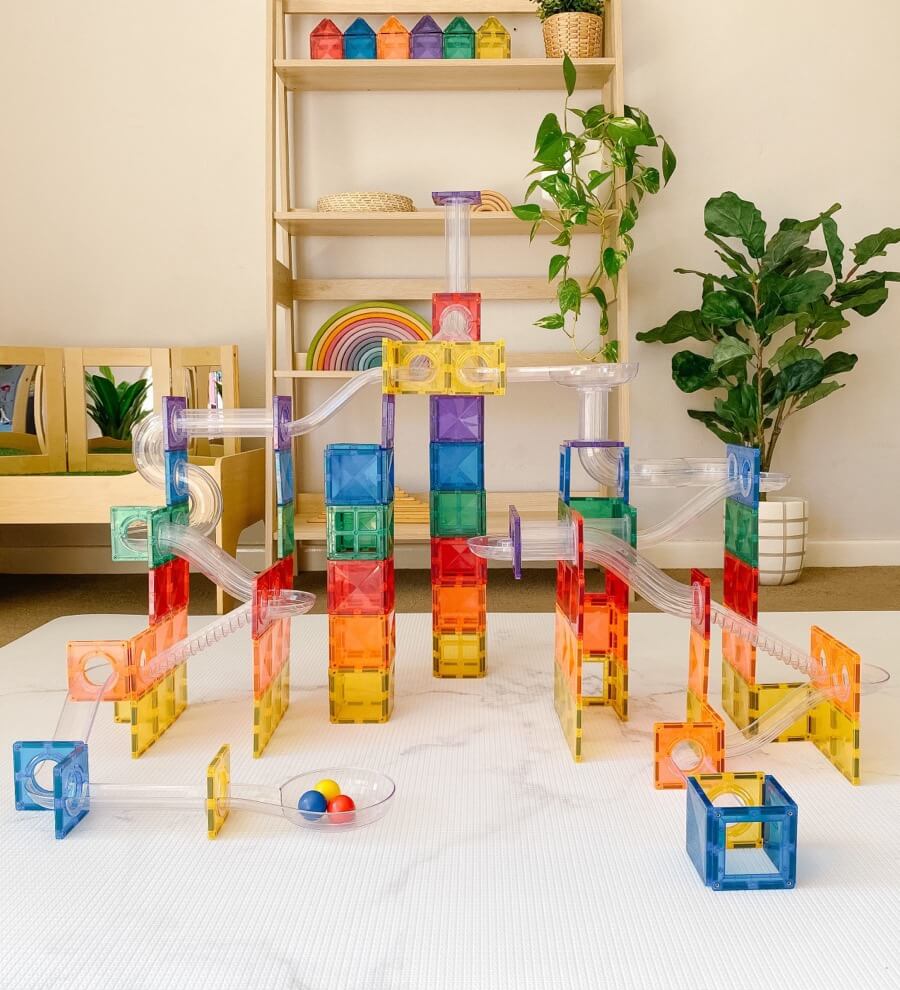 Ensemble parcours de balle Connetix (92 pcs) - Jeux de construction - Boutique LeoLudo - Connetix