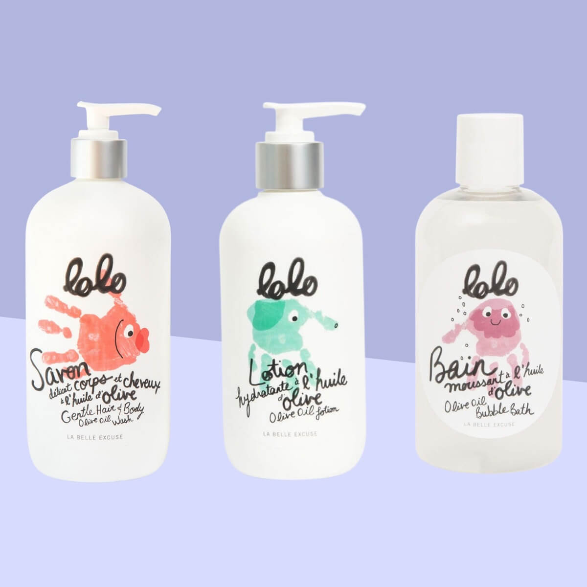 Ensemble trio Lolo - Pour le bain (3 x 250mL) – Boutique LeoLudo