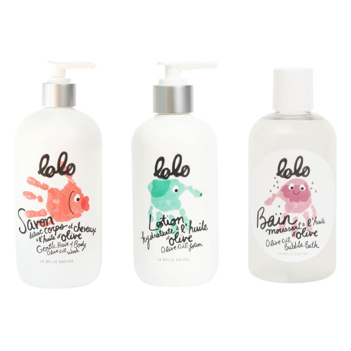 Ensemble trio Lolo - Pour le bain (3 x 250mL) – Boutique LeoLudo