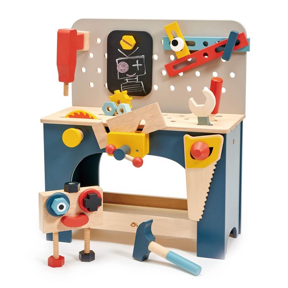 Établi de table et outils (28 pcs) - Jouets d'imitation - Boutique LeoLudo - Tender Leaf Toys