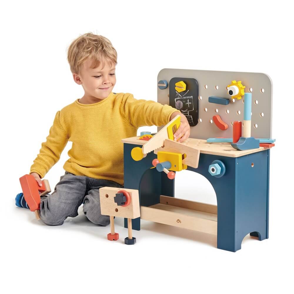 Établi de table et outils (28 pcs) - Jouets d'imitation - Boutique LeoLudo - Tender Leaf Toys