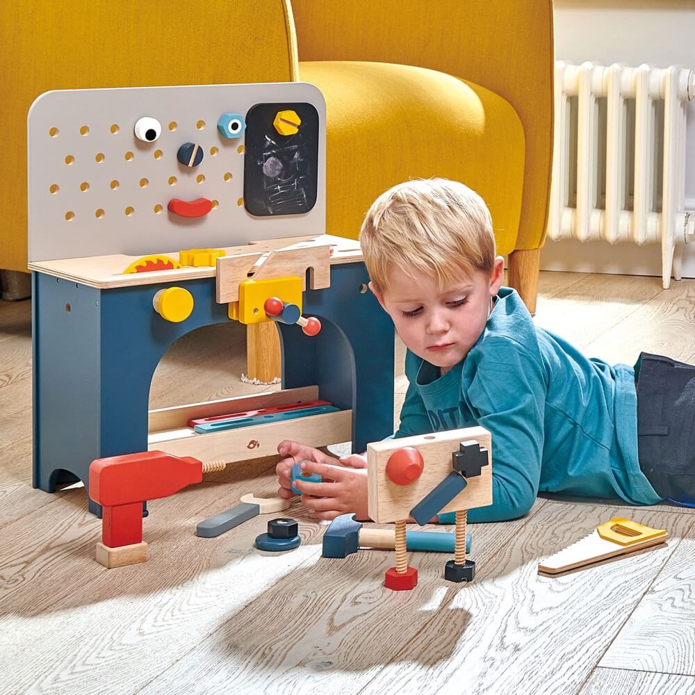 Établi de table et outils (28 pcs) - Jouets d'imitation - Boutique LeoLudo - Tender Leaf Toys
