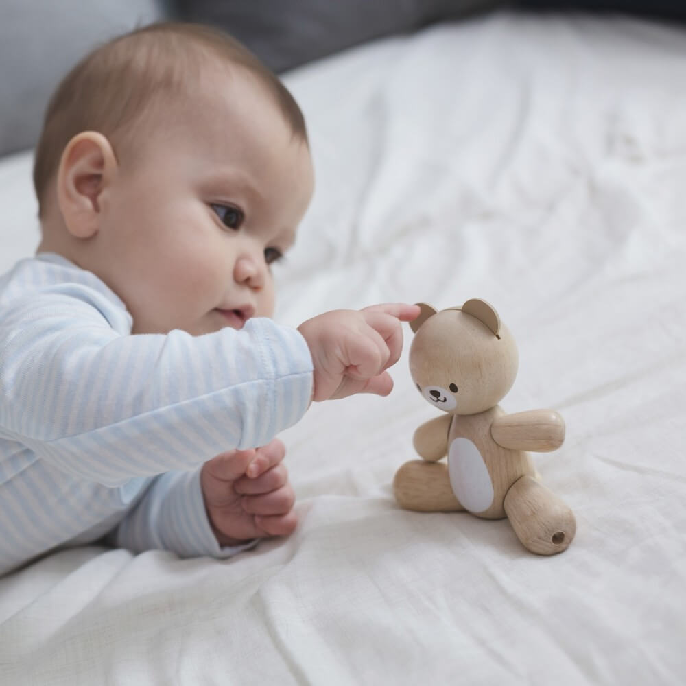 Figurines en bois - Maman ours et ourson articulés -Figurines- Boutique LeoLudo-Plan Toys