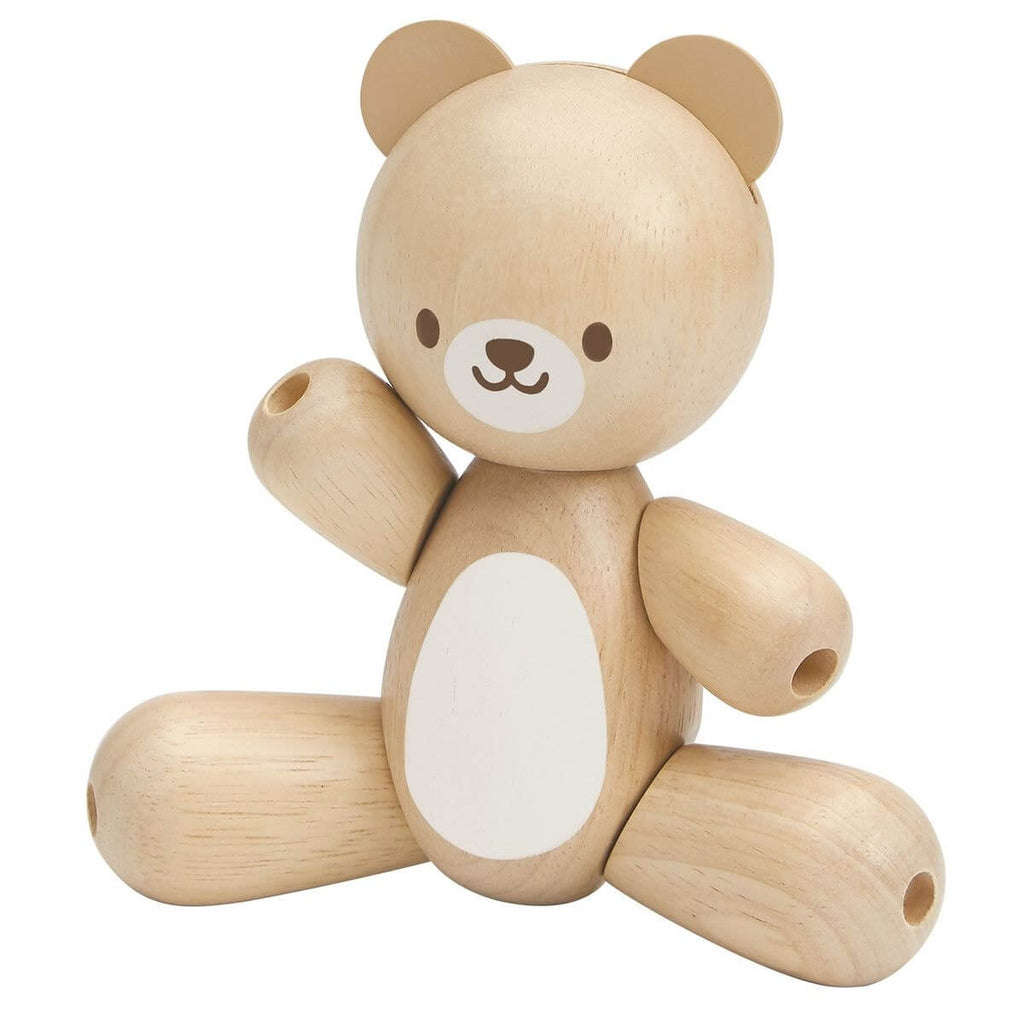 Figurines en bois - Maman ours et ourson articulés-Plan Toys-Boutique LeoLudo