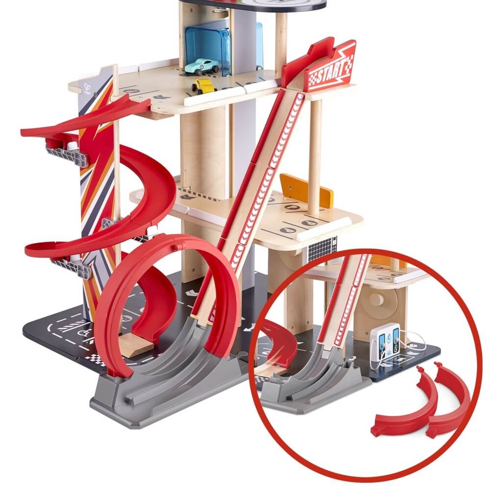 Garage de cascadeurs Gearhead - Ensembles de jeu - Boutique LeoLudo - Hape