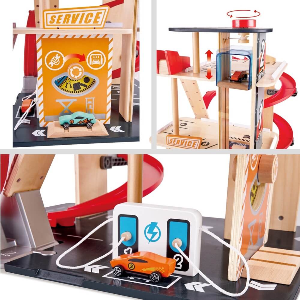 Garage de cascadeurs Gearhead - Ensembles de jeu - Boutique LeoLudo - Hape