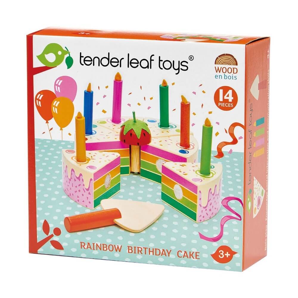 Gâteau d'anniversaire arc - en - ciel - Jouets d'imitation - Boutique LeoLudo - Tender Leaf Toys