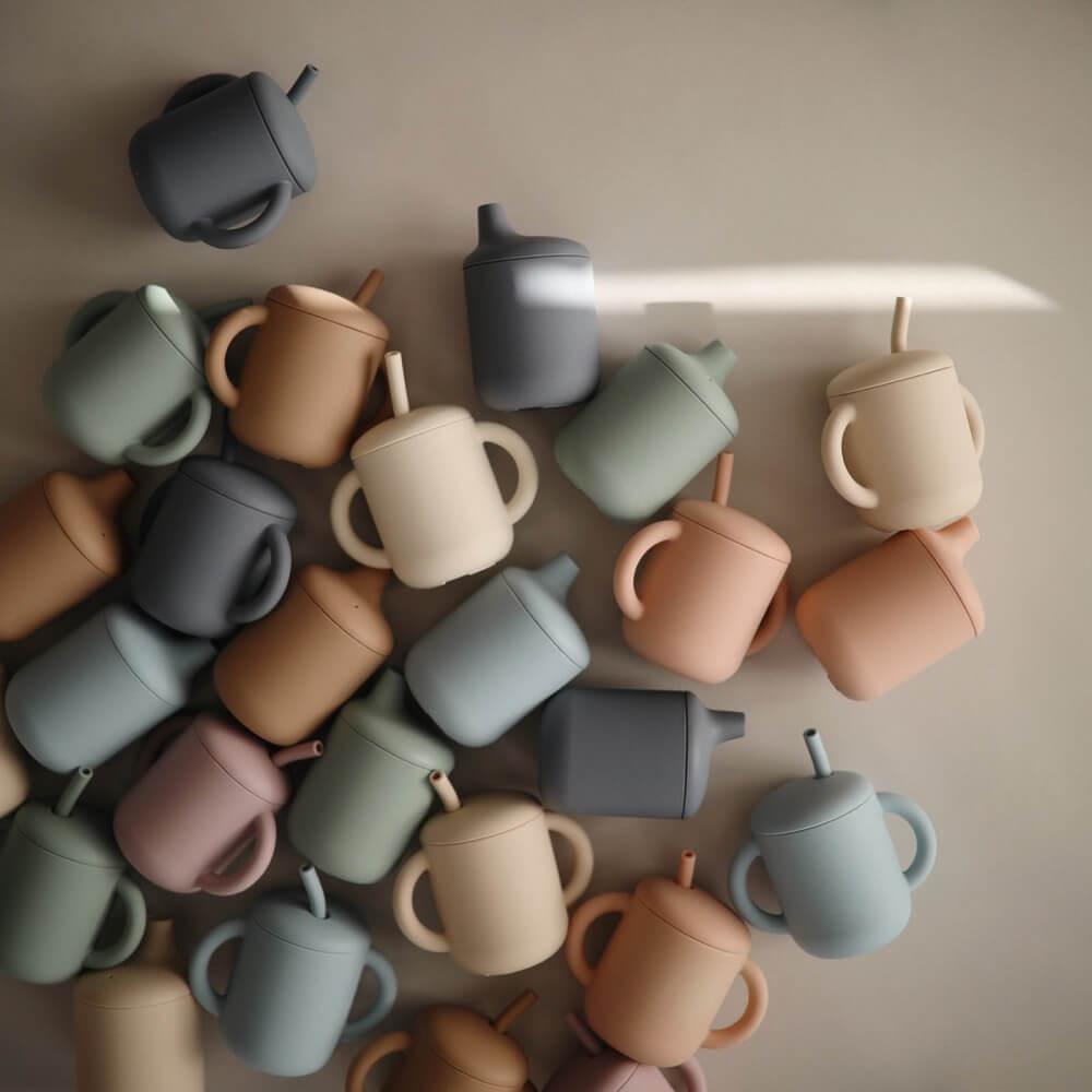 Gobelet en silicone - Blush - Alimentation & repas - Boutique LeoLudo - Mushie