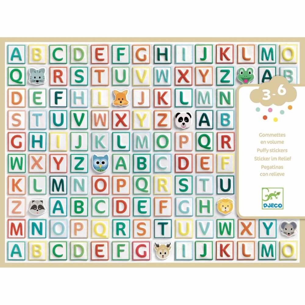 Gommettes 3D - Alphabet - Art & bricolage - Boutique LeoLudo - Djeco