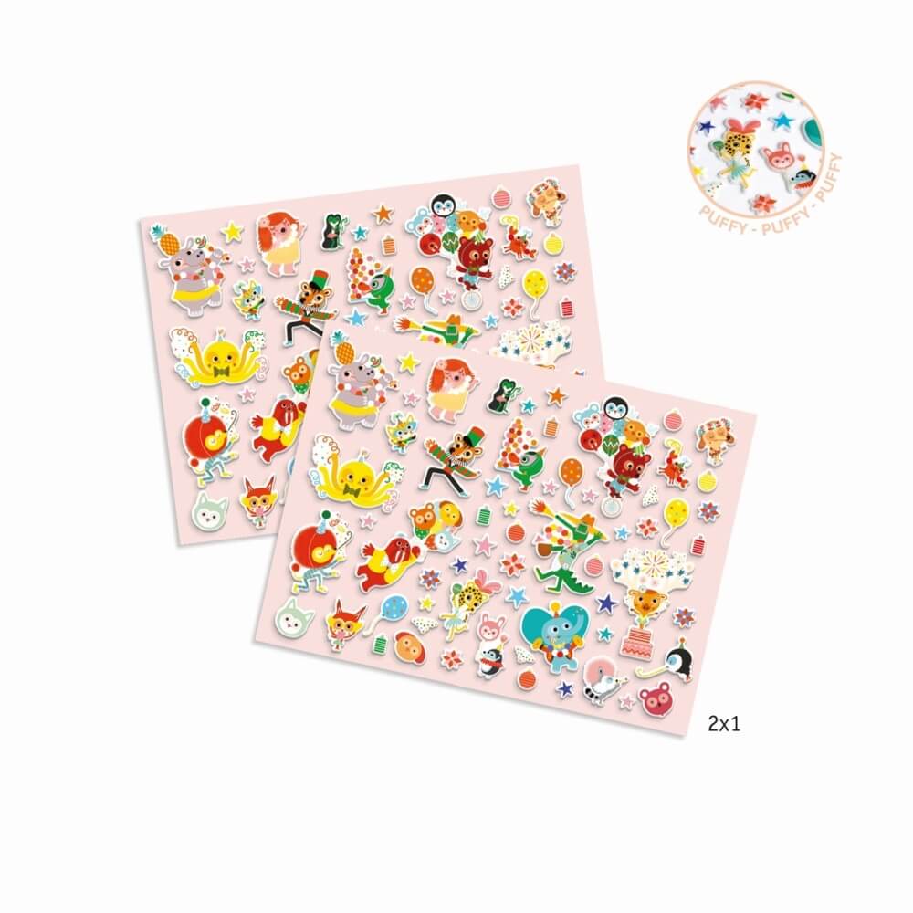 Gommettes 3D - La fête - Art & bricolage - Boutique LeoLudo - Djeco