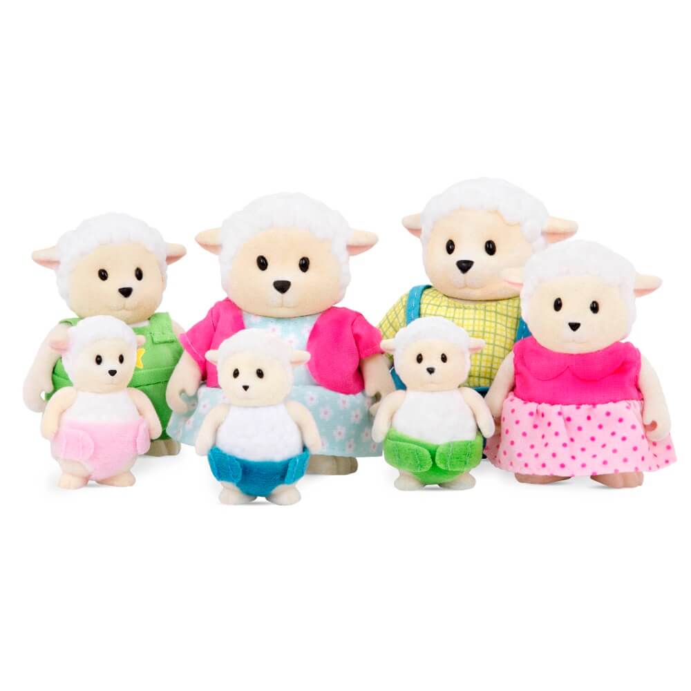 Grande famille de moutons Curlycuddles-Figurines-Li'l Woodzeez-Boutique LeoLudo