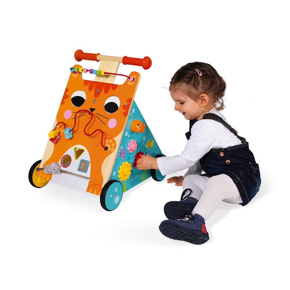 J'apprends à marcher - Chariot multi - activités Chat - Trotteurs - Boutique LeoLudo - Janod
