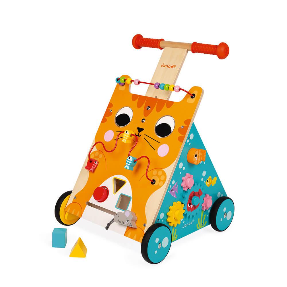 J'apprends à marcher - Chariot multi - activités Chat - Trotteurs - Boutique LeoLudo - Janod
