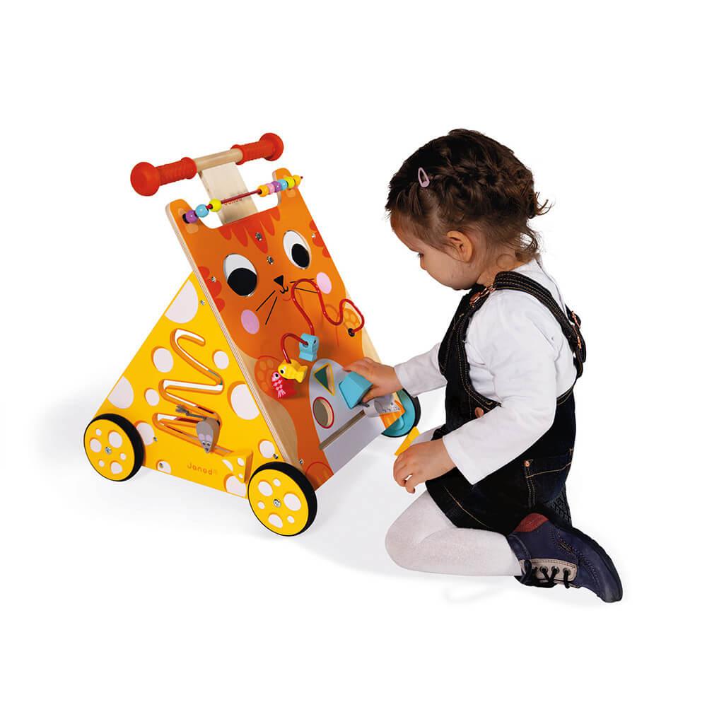 J'apprends à marcher - Chariot multi - activités Chat - Trotteurs - Boutique LeoLudo - Janod