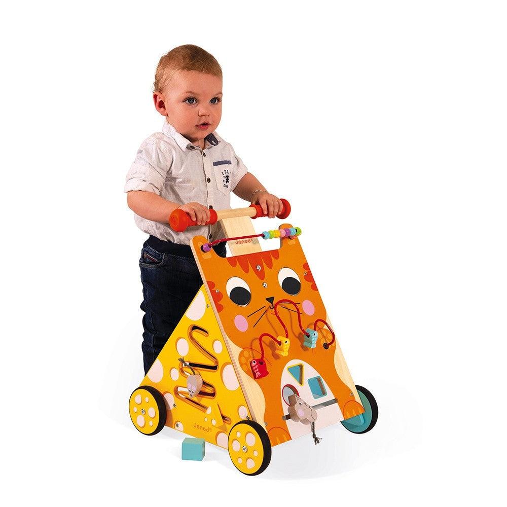 J'apprends à marcher - Chariot multi - activités Chat - Trotteurs - Boutique LeoLudo - Janod