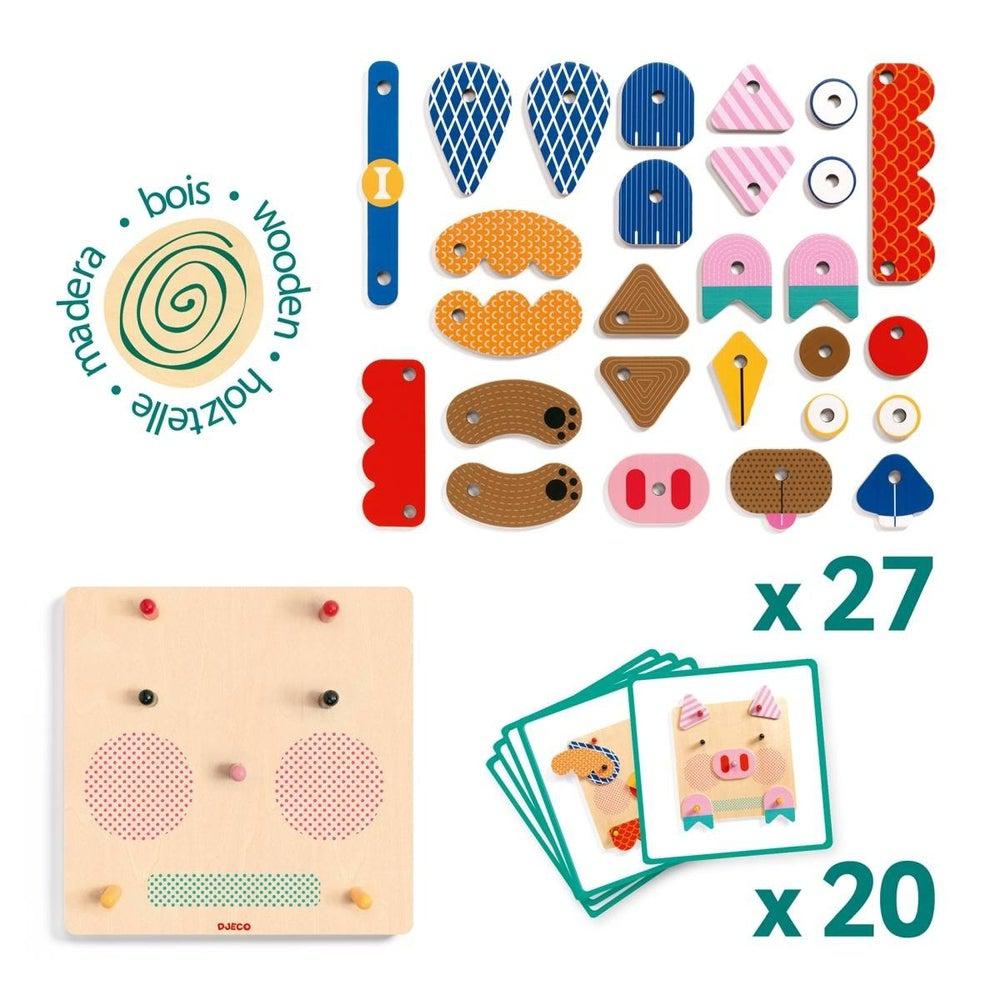 Jeu d'assemblage Creafaces - Jeux d'assemblage - Boutique LeoLudo - Djeco