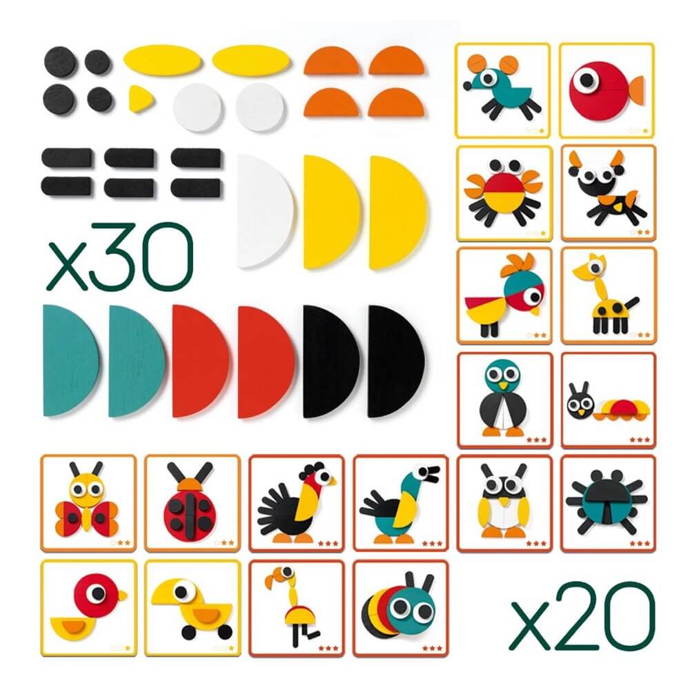 Jeu de construction Ze Géoanimo - Jeux d'assemblage - Boutique LeoLudo - Djeco