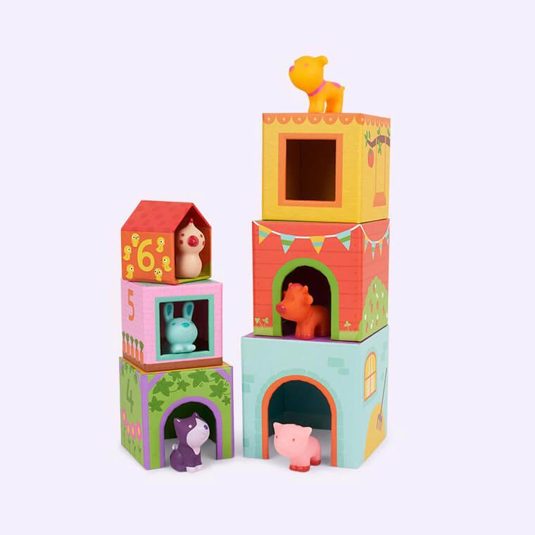 Jeu d'empilage Topaniferme - Jouets à trier & empiler - Boutique LeoLudo - Djeco