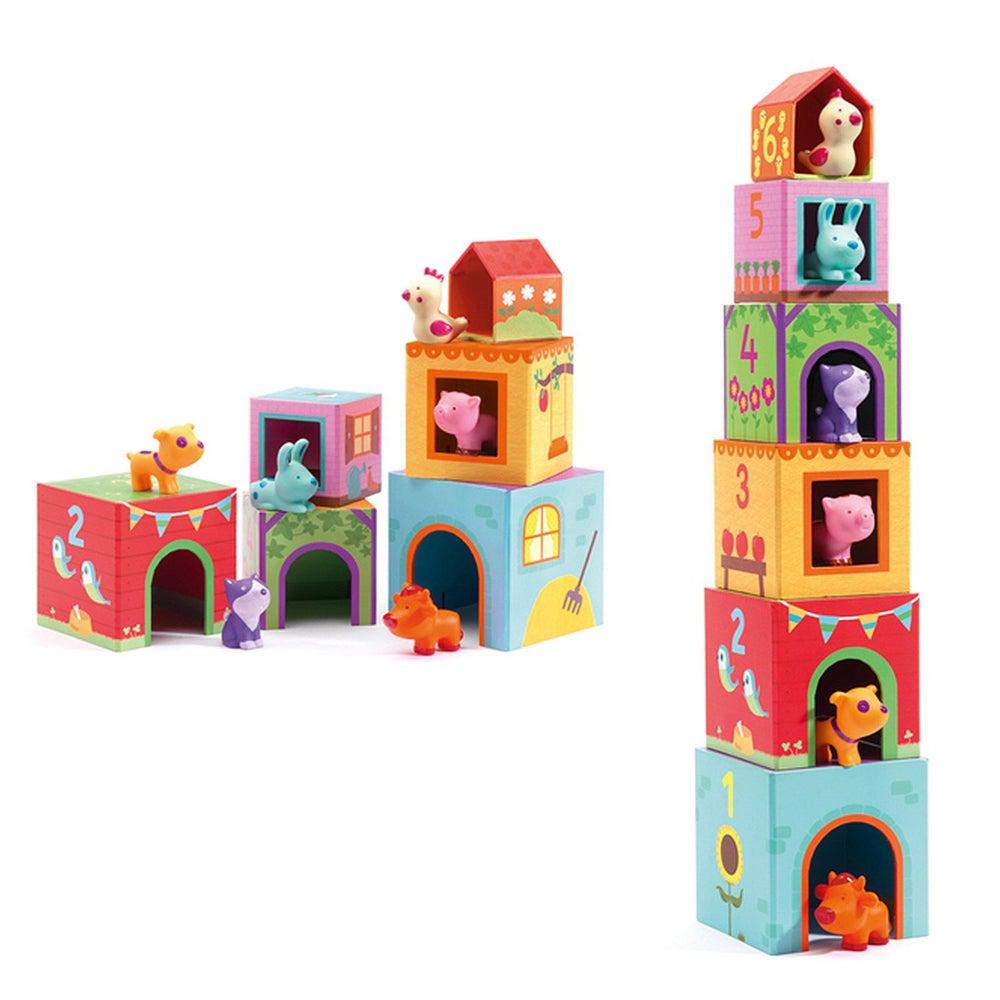 Jeu d'empilage Topaniferme - Jouets à trier & empiler - Boutique LeoLudo - Djeco