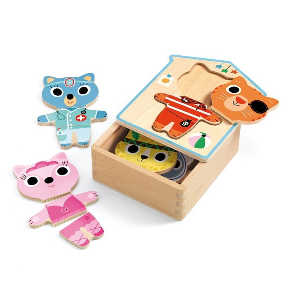 Jeu d'encastrement Dressup Mix - Casse - têtes - Boutique LeoLudo - Djeco
