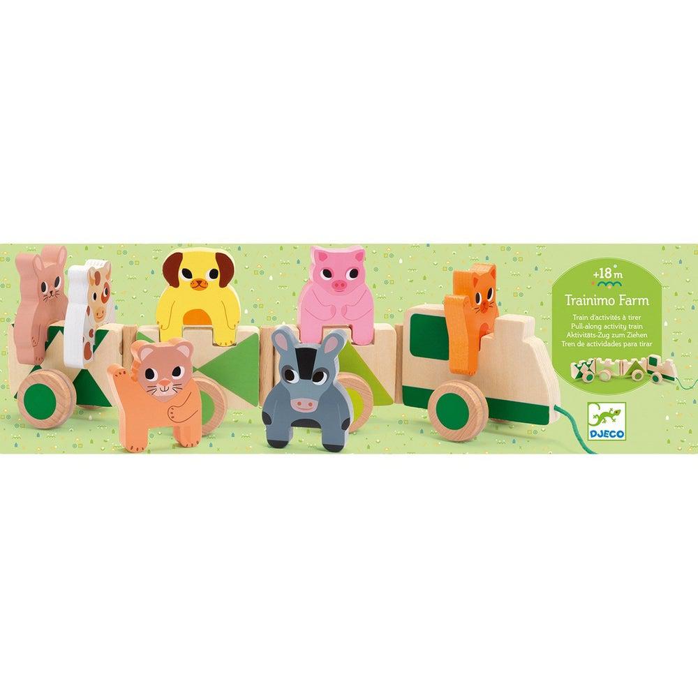 Jouet à tirer - Trainimo de la ferme - Jouets à tirer / pousser - Boutique LeoLudo - Djeco