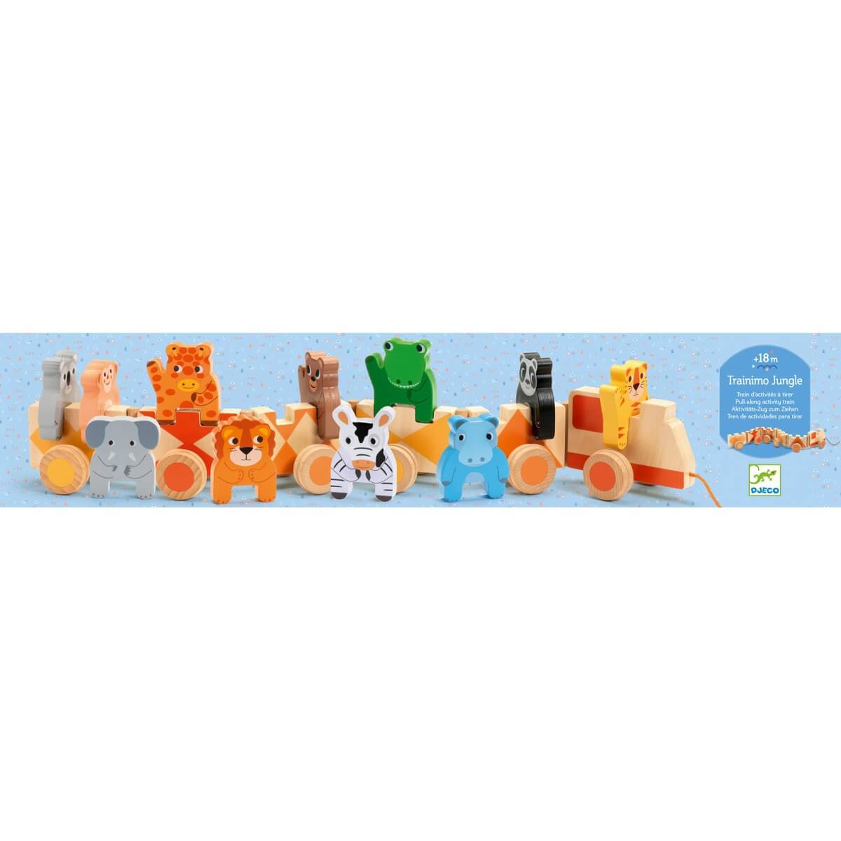 Jouet à tirer - Trainimo de la jungle - Jouets à tirer / pousser - Boutique LeoLudo - Djeco