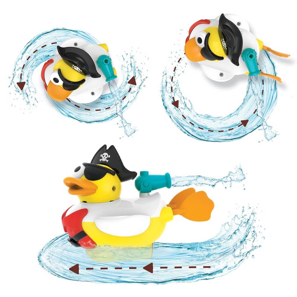 Jouet de bain - Pirate canard à moteur-Yookidoo-Boutique LeoLudo