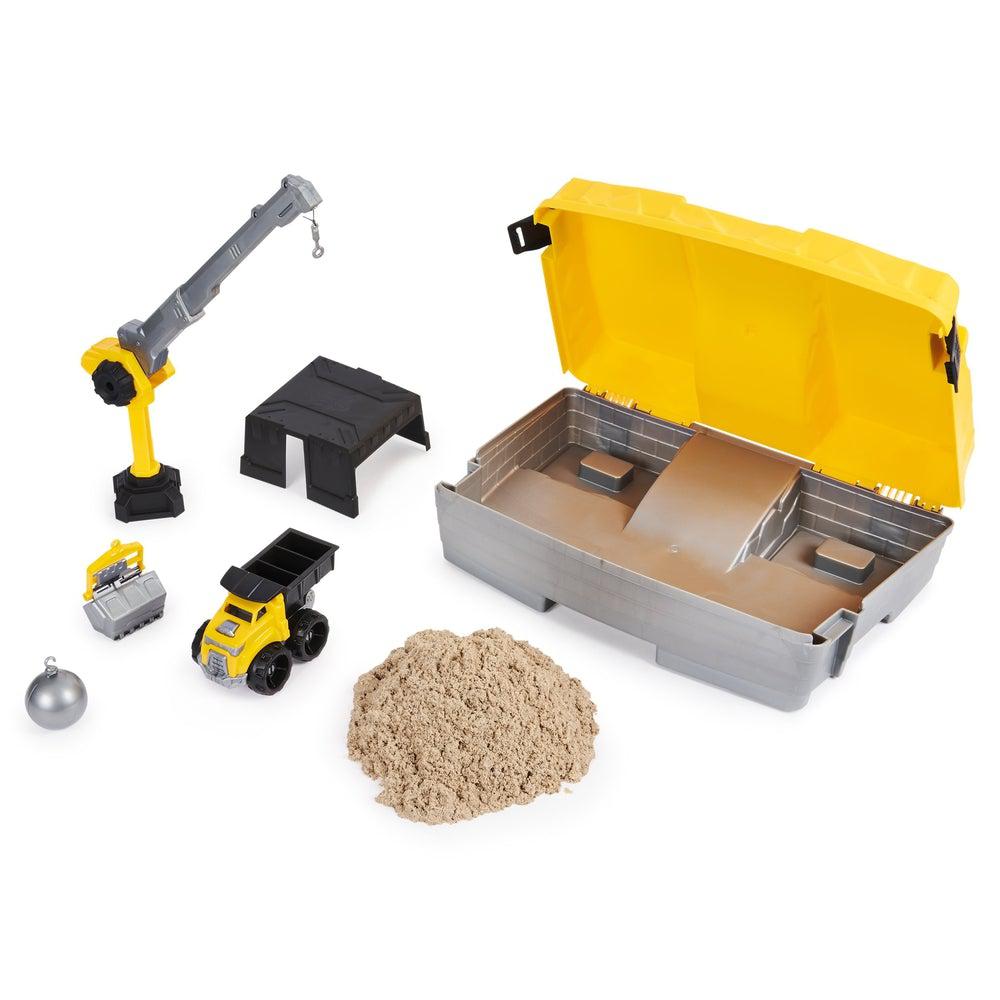 Kinetic Sand - Coffret chantier, bac à sable pliable avec véhicule - Art & bricolage - Boutique LeoLudo - Kinetic Sand