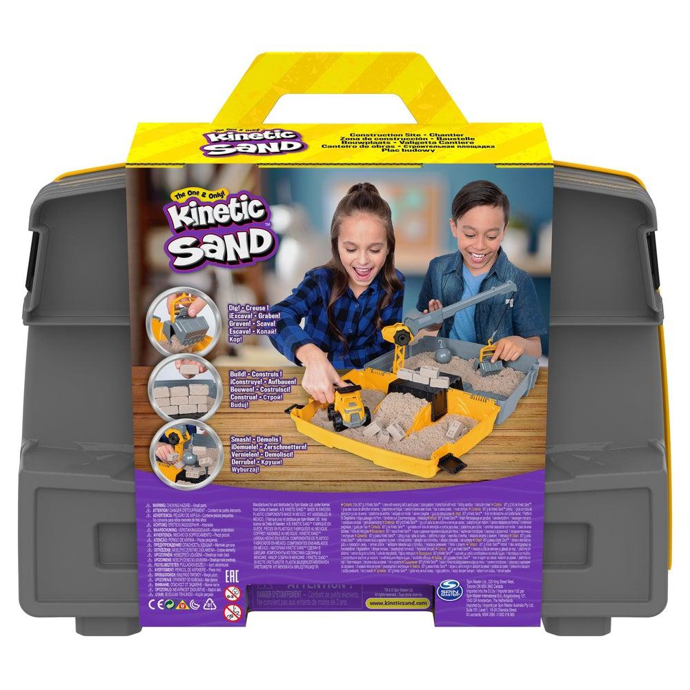 Kinetic Sand - Coffret chantier, bac à sable pliable avec véhicule-Kinetic Sand-Boutique LeoLudo