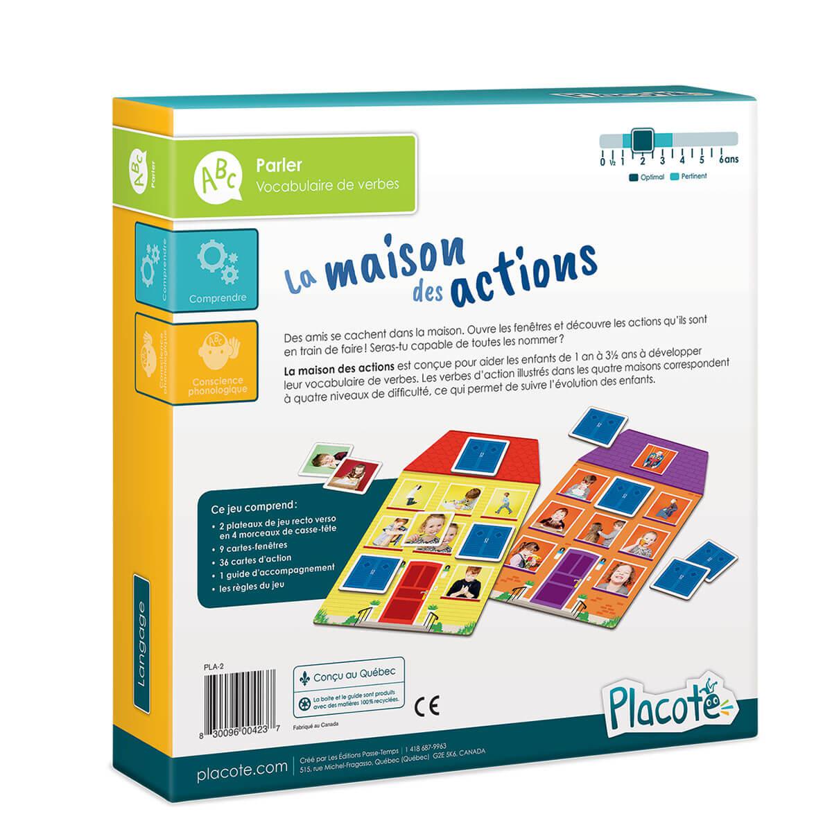 La maison des actions - Jeux éducatifs - Boutique LeoLudo - Placote