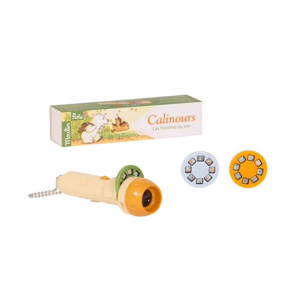 Lampe à histoires - École des loisirs Calinours - Lampes à histoire - Boutique LeoLudo - Moulin Roty