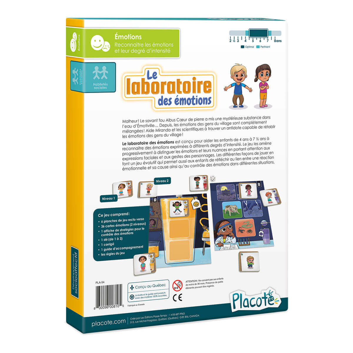 Le laboratoire des émotions - Jeux de société - Boutique LeoLudo - Placote