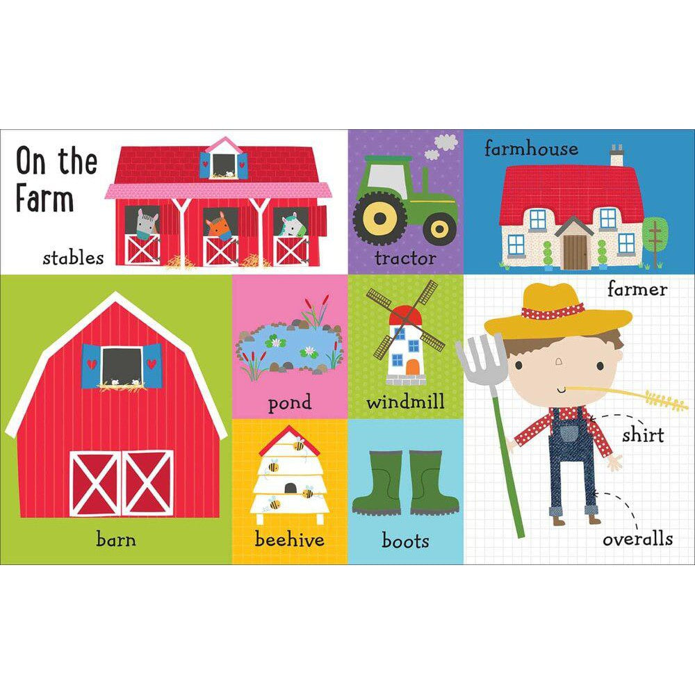 Livre - 100 Farm Words (en anglais)-Make Believe Ideas-Boutique LeoLudo