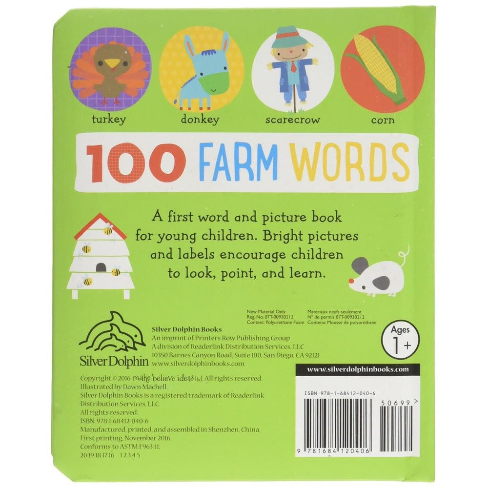 Livre - 100 Farm Words (en anglais)-Make Believe Ideas-Boutique LeoLudo