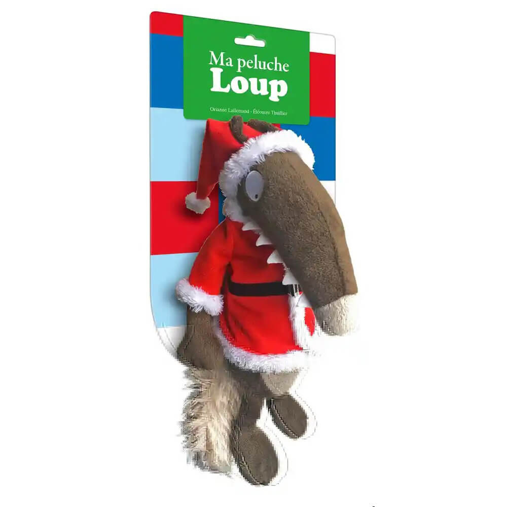 Ma peluche Loup de Noël-Peluche-Auzou-Boutique LeoLudo
