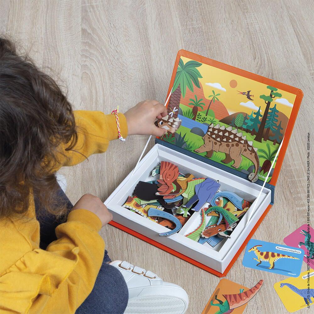 Magnétibook - Dinosaures (40 mcx) - Jeux magnétiques - Boutique LeoLudo - Janod