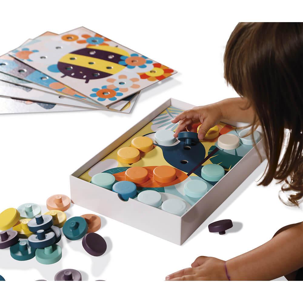 Mes premières mosaïques d'animaux - Jeux de motricité fine - Boutique LeoLudo - Janod