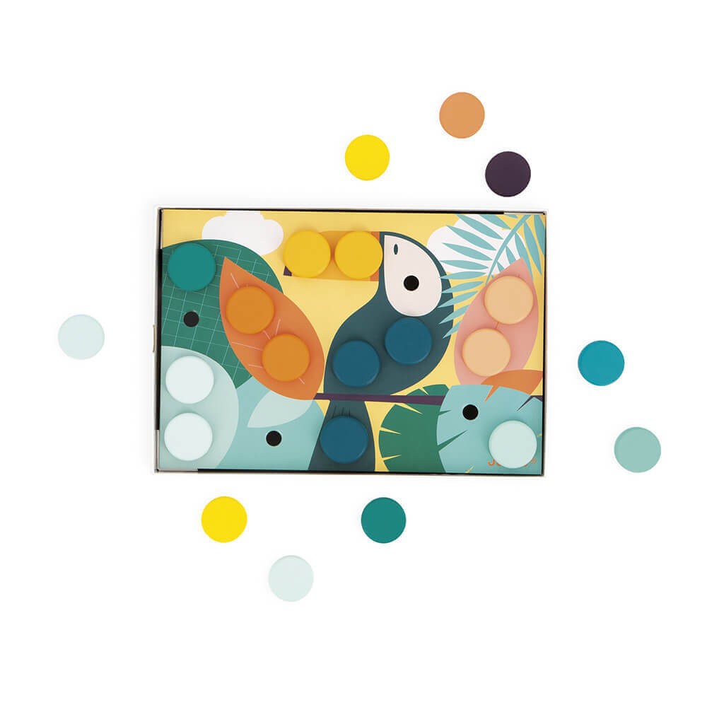 Mes premières mosaïques d'animaux - Jeux de motricité fine - Boutique LeoLudo - Janod