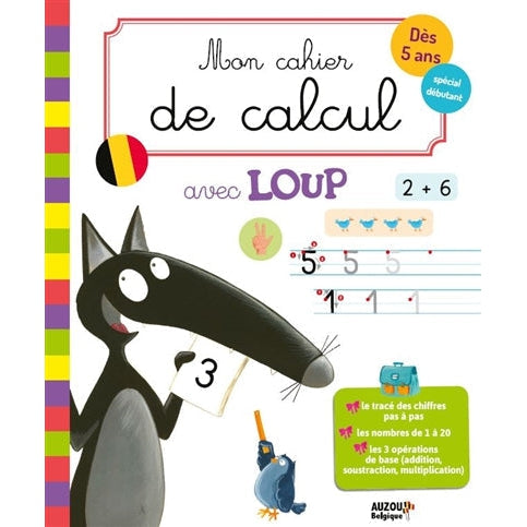 Mon cahier de calcul avec Loup-Cahier d'activités-Auzou-Boutique LeoLudo