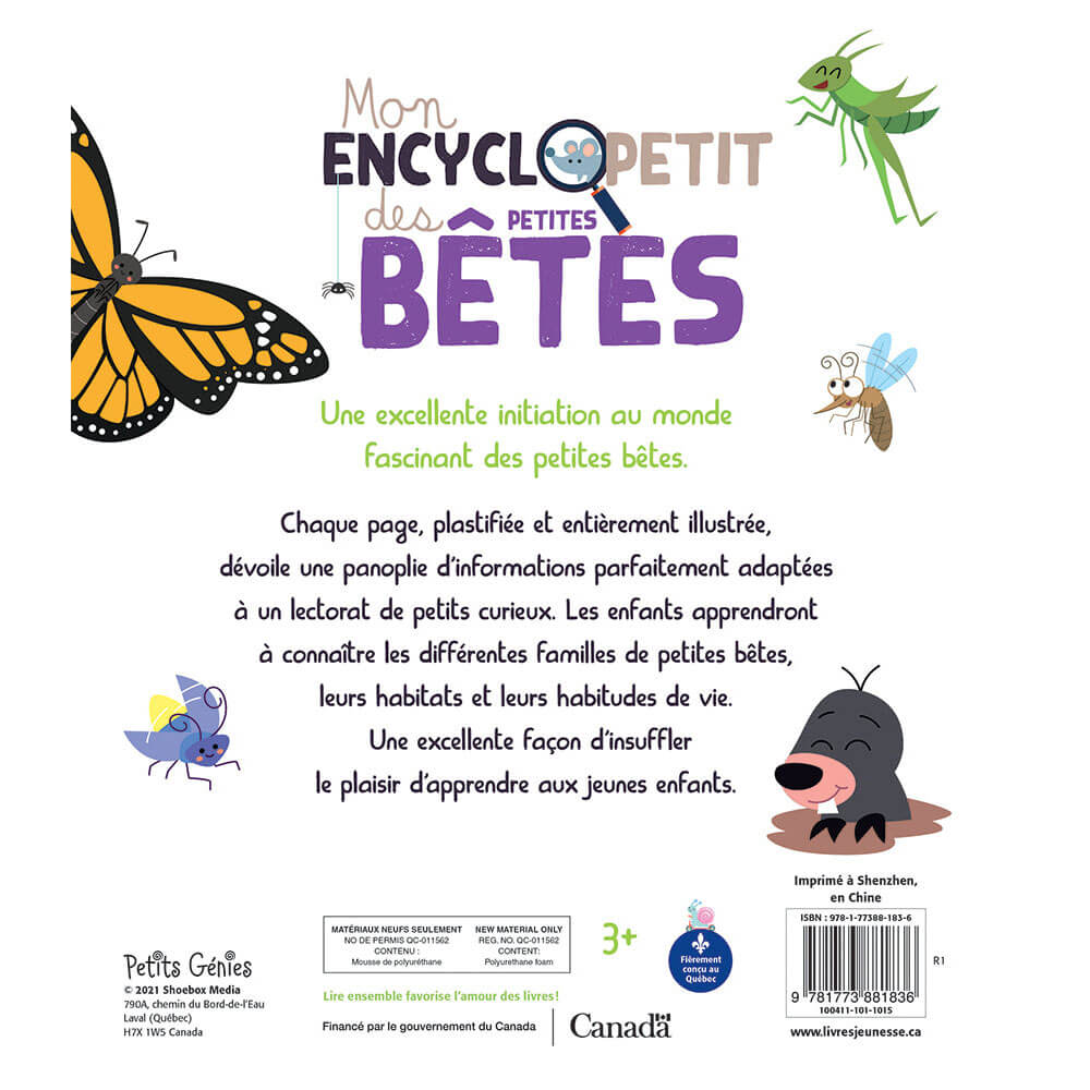 Mon encycloPETIT des petites bêtes - Livres - Boutique LeoLudo - Petits Génies