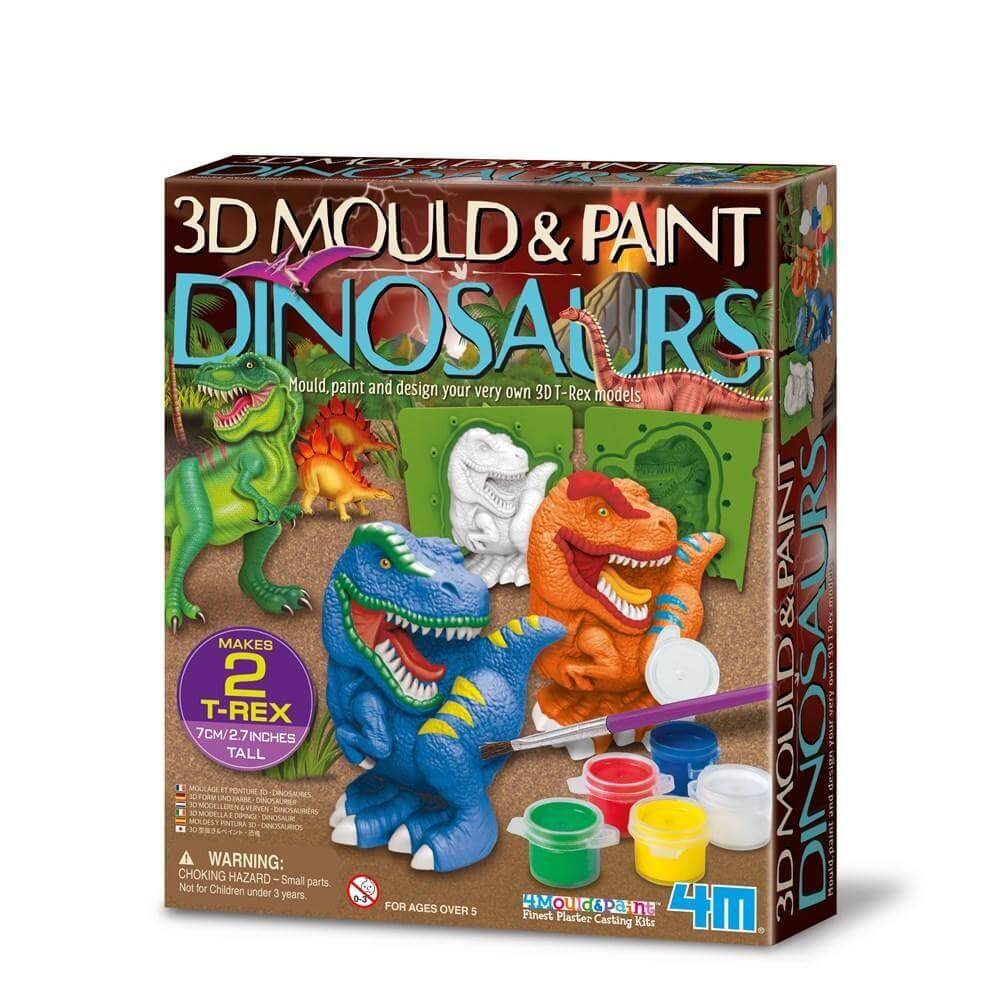 Moule et peinture 3D - Dinosaures-Bricolage-4M-Boutique LeoLudo